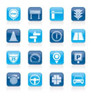 Road and Traffic Icons - vector icon set