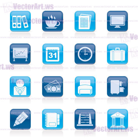 Business and office icons - vector icon set