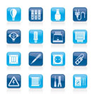 Electrical devices and equipment icons - vector icon set