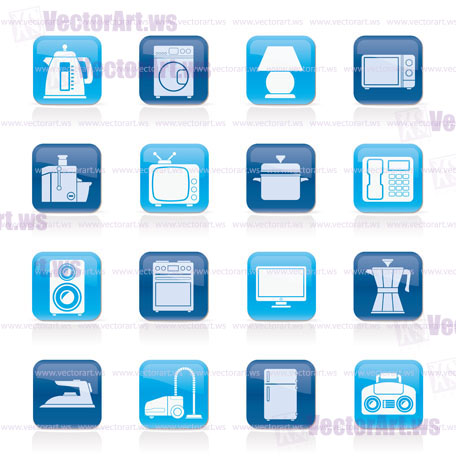 home equipment icons - vector icon set