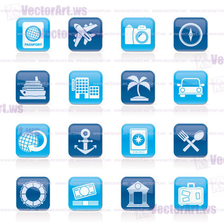 Tourism and Travel Icons - vector icon set