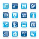 Airport, travel and transportation icons -  vector icon set 2