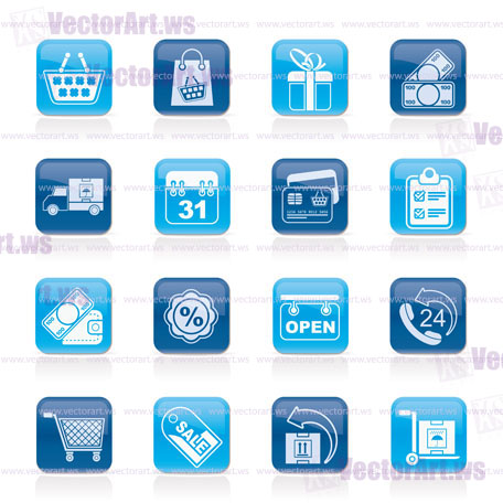 Online shop icons - vector icon set