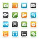 Media and technology icons - vector icon set