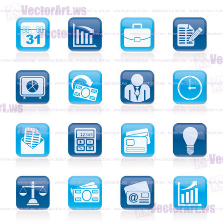 Business and office icons - vector icon set