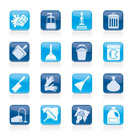 Cleaning and hygiene icons - vector icon set