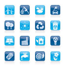 Ecology, environment and recycling icons - vector icon set