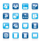 Communication and technology equipment icons - vector icon set