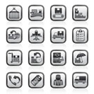 Cargo, shipping and delivery icons - vector icon set