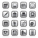 Business and office equipment icons - vector icon set