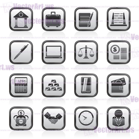 Business and office icons - vector icon set