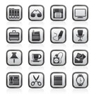 Business and office objects icons - vector icon set