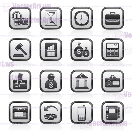 Business, Office and Finance Icons - Vector Icon Set