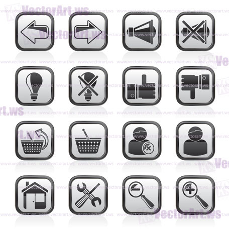 Website and internet icons - vector icon set