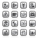 Green energy and environment icons - vector icon set