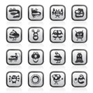 various abstract monsters illustration - vector icon set