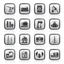 Petrol and oil industry icons - vector icon set