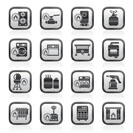 Household Gas Appliances icons - vector icon set