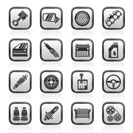 Detailed car parts icons - vector icon set