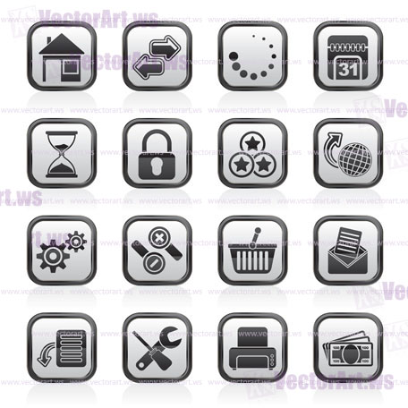 Web Site and Internet icons - vector icon set