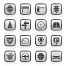 Road and Traffic Icons - vector icon set