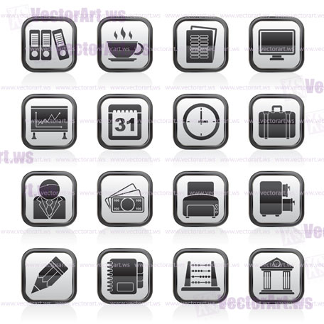 Business and office icons - vector icon set