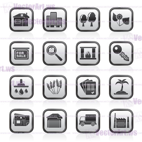 Real Estate and building icons - Vector Icon Set