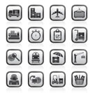 Cargo, shipping and logistic icons - vector icon set