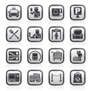 Airport, travel and transportation icons -  vector icon set 1