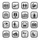 Airport, travel and transportation icons -  vector icon set 2