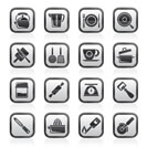 kitchen gadgets and equipment icons - vector icon set