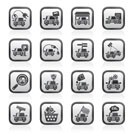 Car and road services icons - vector icon set