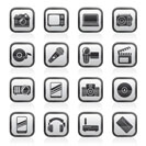 Media and technology icons - vector icon set