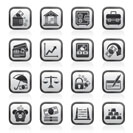 Business, finance and bank icons - vector icon set