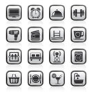 Hotel and Motel facilities icons - vector icon set