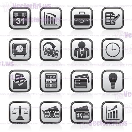 Business and office icons - vector icon set