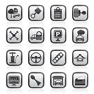 Car parts and services icons - vector icon set 2