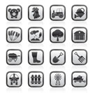 Agriculture and farming icons - vector icon set