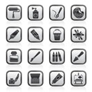 Painting and art object icons - vector icon set