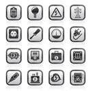 Electricity, power and energy icons - vector icon set