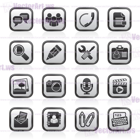 Chat Application and communication Icons - vector icon set