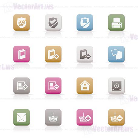 Internet and Website buttons and icons -  Vector icon set