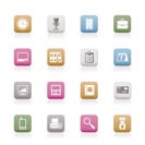 Business and office icons - vector icon set