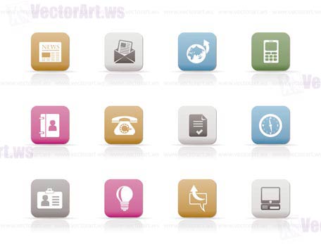 Business and office icons - vector icon set