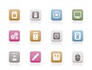 Computer and mobile phone elements icon - vector icon set