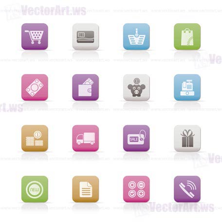 Online shop icons - vector icon set