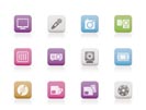 Media equipment icons - vector icon set