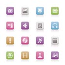 Media and household  equipment icons - vector icon set