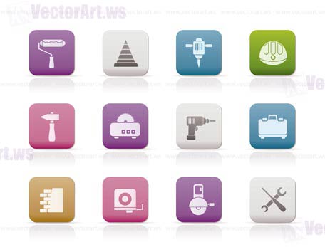 Building and Construction Tools icons - Vector Icon Set