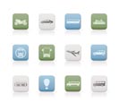 Travel and transportation of people icons - vector icon set